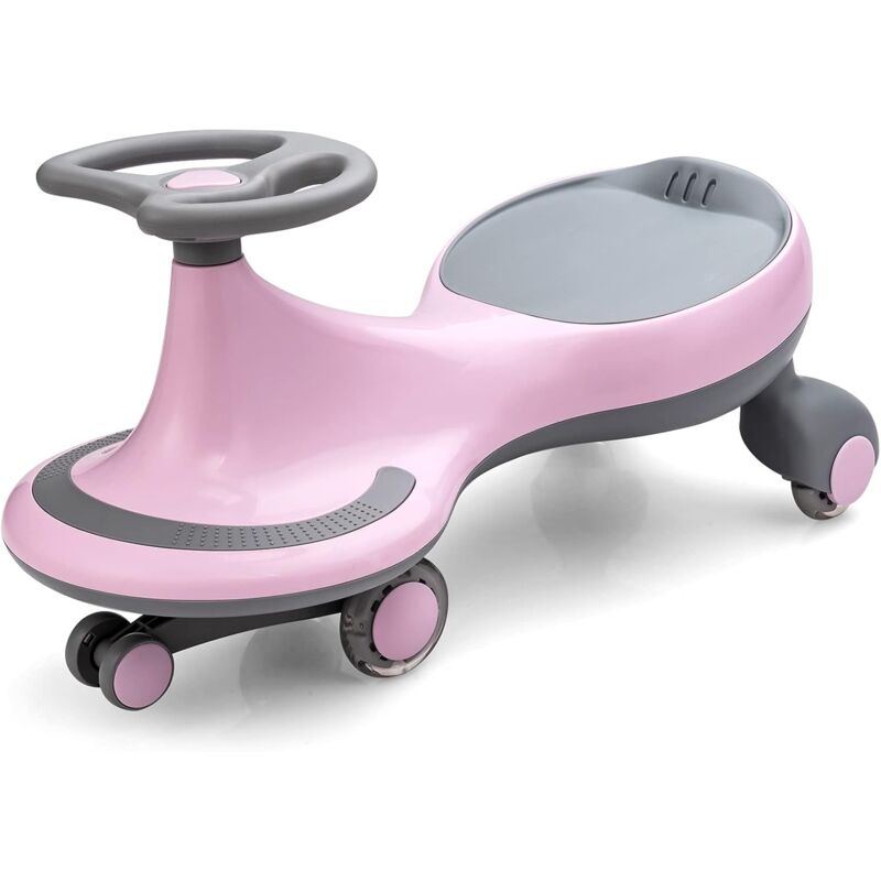 

Coche Correpasillo con Ruedas y Manillar Coche Giratorio para Niño Swing Car Carga hasta 50kg para Niños Más de 2 Años (Rosa)