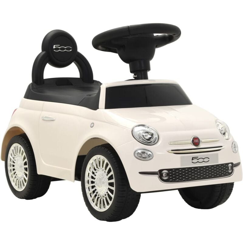 

vidaXL Coche correpasillos Fiat 500 blanco - Blanco