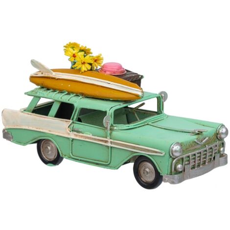 Coche de metal verde 16.5x7.5x8.5