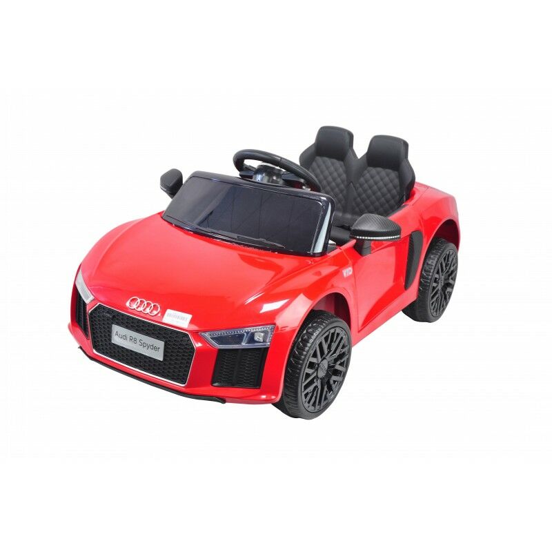 

Coche eléctrico R8 Spyder (2x35W) 100 x 59 x 44 cm - con sistema de o, focos, cinturon y mando parental - Rojo - Audi