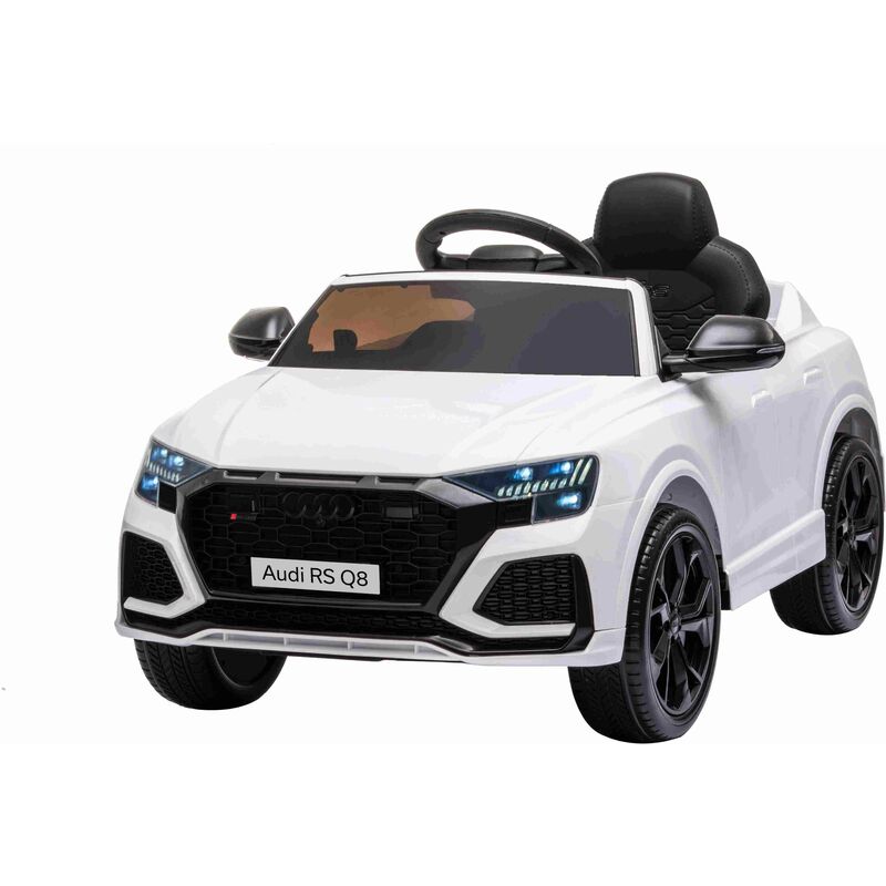 

Coche eléctrico para niños Audi Q8 MP3 con control remoto 2.4G, rueda EVA, 12V 35Wx2, Blanco - Blanco