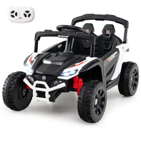 Coche eléctrico correpasillos 90 x 58 x 54 cm con mando a distancia 3 velocidades temática aventura blanco PP 200014705
