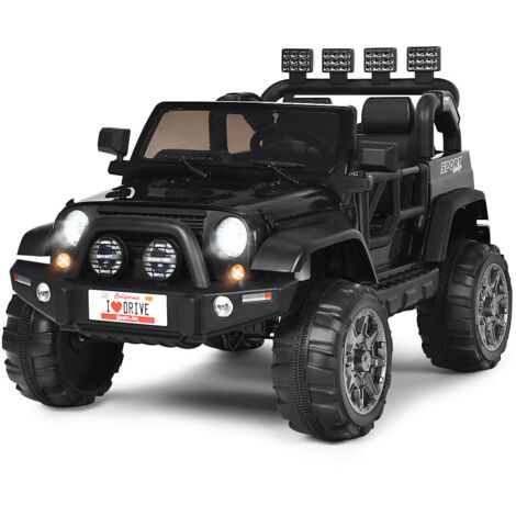 Coche eléctrico de 2 plazas con mando a distancia 24G 123 x 80 x 80 cm seguridad óptima ambiente alegre PP negro 200014704