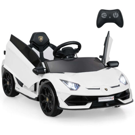Coche eléctrico infantil 107 x 64 x 46 cm mando a distancia de 3 a 5 km/h diseño moderno PP blanco 200014717