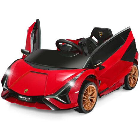 Coche eléctrico infantil 108 x 64 x 41 cm con mando a distancia y puertas de mariposa en color rojo PP 200014647