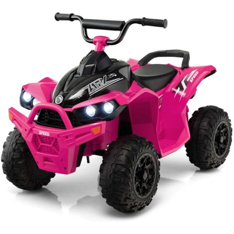 Coche eléctrico infantil 96 x 58 x 70 cm avance rápido asiento cómodo estilo moderno PP rosa 200014652