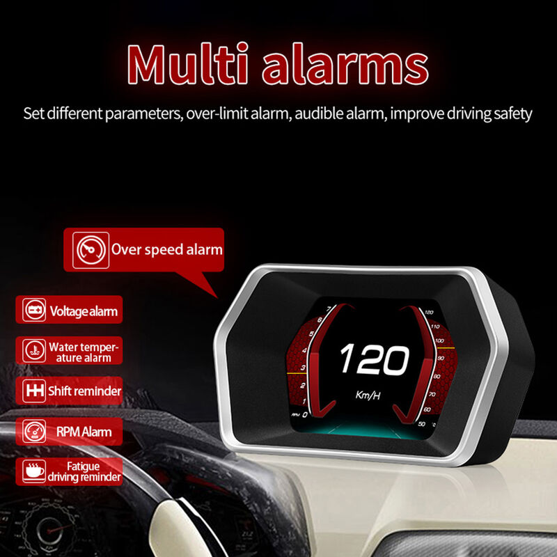 

Asupermall - Coche HUD Display, Head Up Display de alta definicion de alarma del velocimetro del coche herramienta de diagnostico OBD II Codigo de