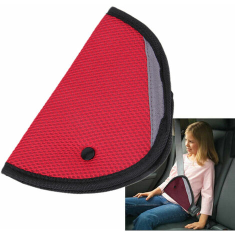 Coche Niños Bebé Seguridad Hombro Arnés Correa Ajustador Niños Cinturón de seguridad Clip Pad, Rojo