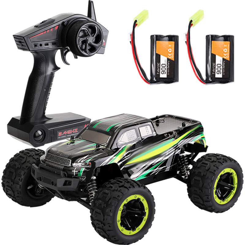 

Asupermall - Coche RC 2.4GHz Coche todoterreno de alta velocidad 40 km / h 1/16 Coche de carreras 4WD Control remoto Camion RTR con 2 baterias,