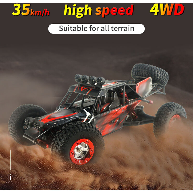 

Asupermall - Coche todoterreno RC 1:12 2.4G Coche RC 35km / h Coche de alta velocidad 4WD RTR con motor sin escobillas 2 Bateria, bateria