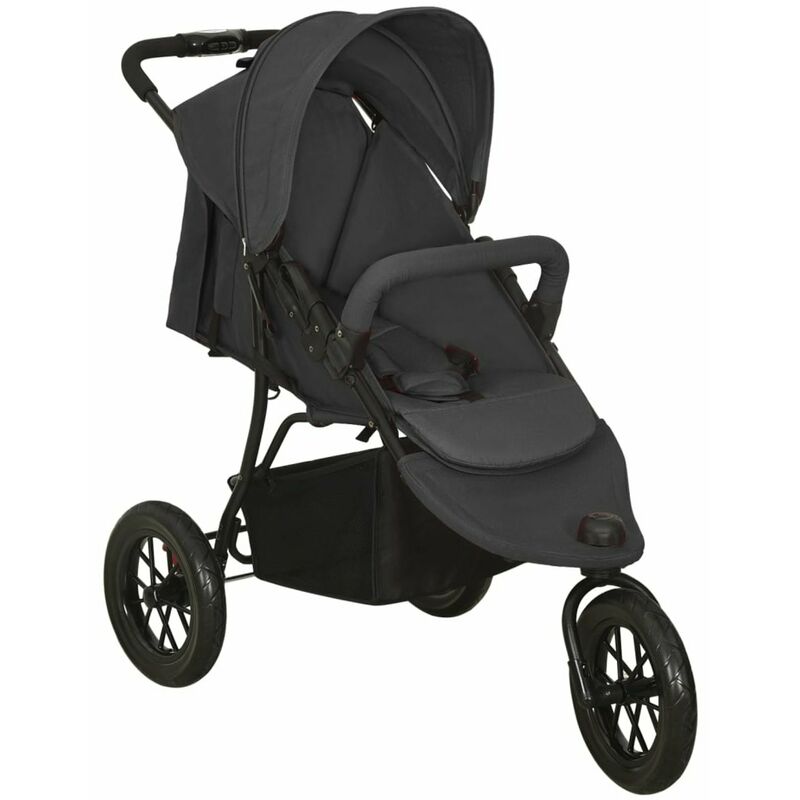 

Cochecito de bebe de acero gris antracita
