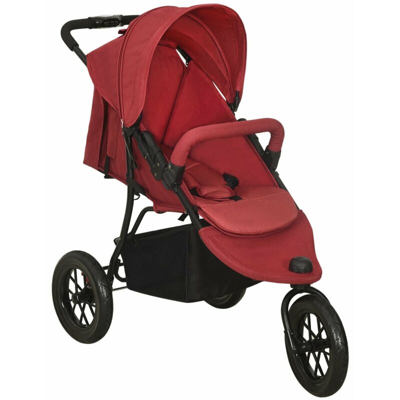 

Cochecito de bebe de acero rojo