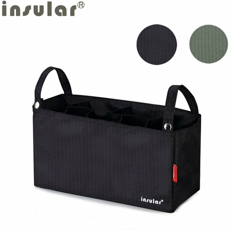

Insular - Cochecito de bebe Organizador Cochecito de nino Alforja Buggy Bolsa colgante con funcion de soporte de botella Carrito Panal Juguetes Bolsa