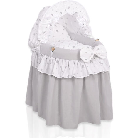 Cochecito de Muñecas - Moisés para Muñecas con Capota - Gris