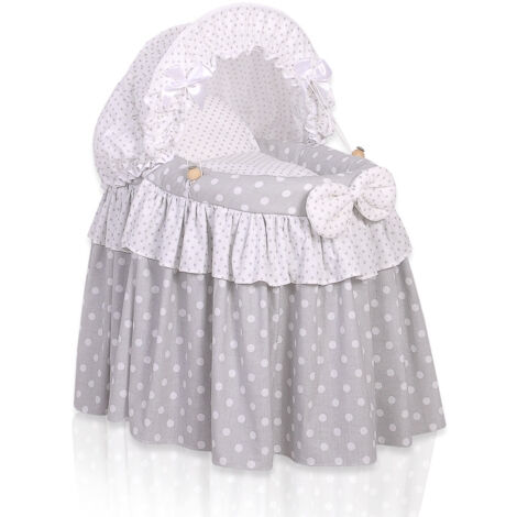 Cochecito de Muñecas - Moisés para Muñecas con Capota - Gris