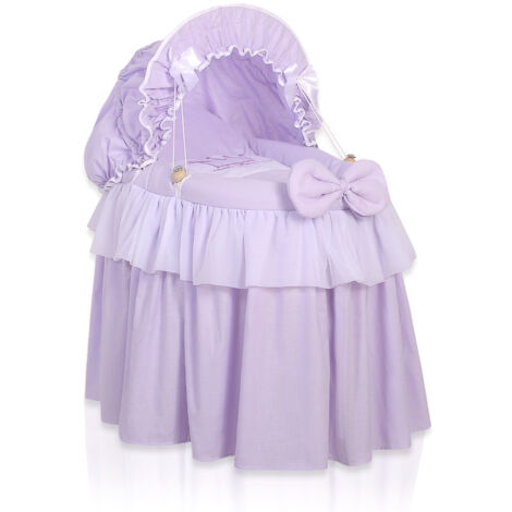 Cochecito de Muñecas - Moisés para Muñecas con Capota - Morado