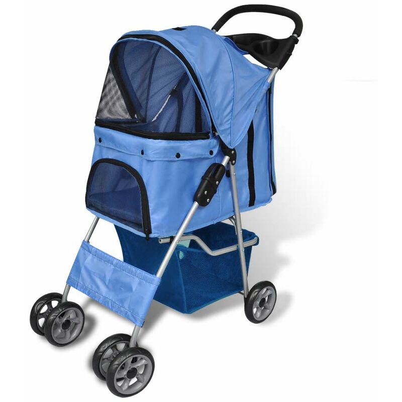

Cochecito para perros azul