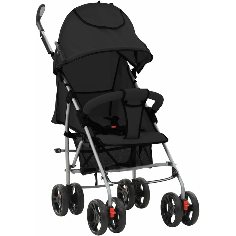 

Cochecito sillita paseo de bebe 2 en 1 negro acero