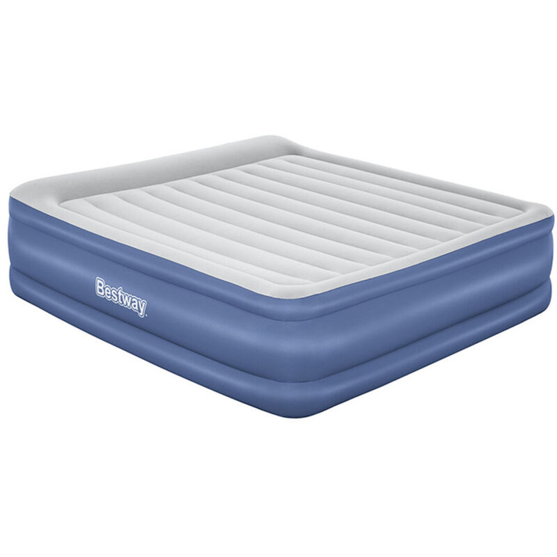Bestway Lit gonflable matelas 2 places King en Tritech avec pompe électrique intégrée et revêtement antimicrobien 2,03 m x 1,93 m x 56 cm