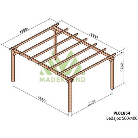 Cochera de Madera Badajoz (Maderland) - 500 x 400 cm