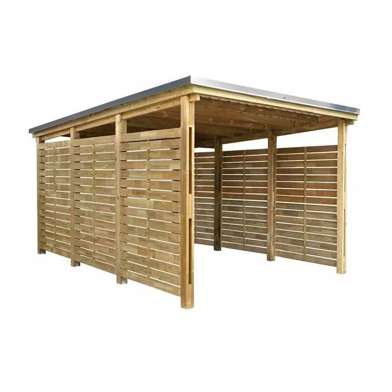 

Cochera con techo de acero galvanizado Shelty - Forest Style