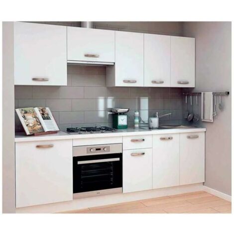 main image of "Cocina completa 240 cm(ancho) color blanco KIT-KIT"