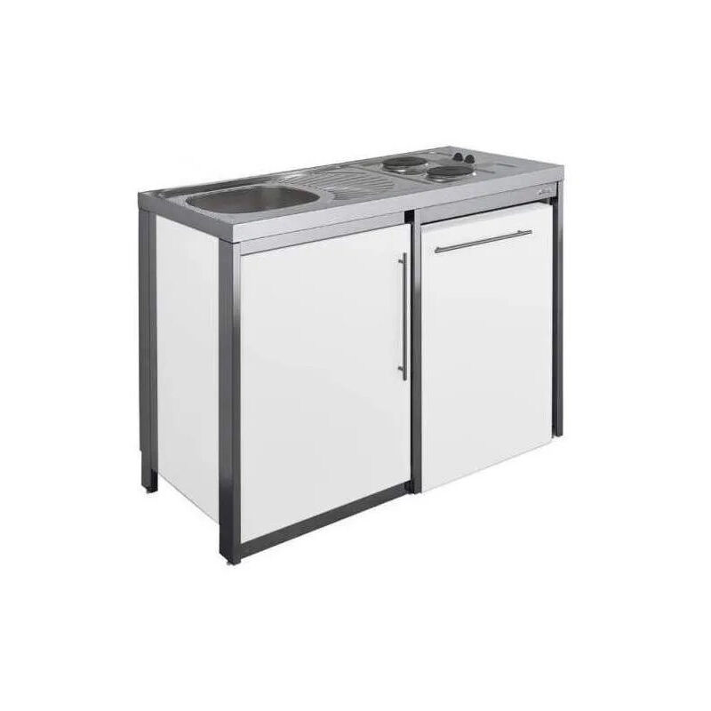 

Cocina con placa y refrigerador METALINE 120cm, glaciar cubierto de polvo