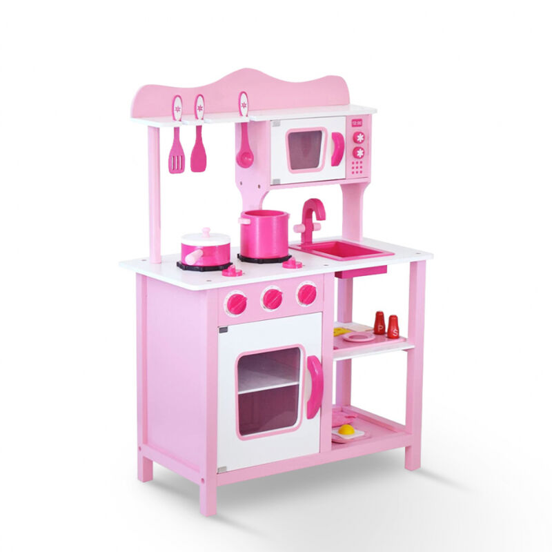 

Cocina de juguete de madera para niñas con accesorios y sartenes y sonidos Miss Chef