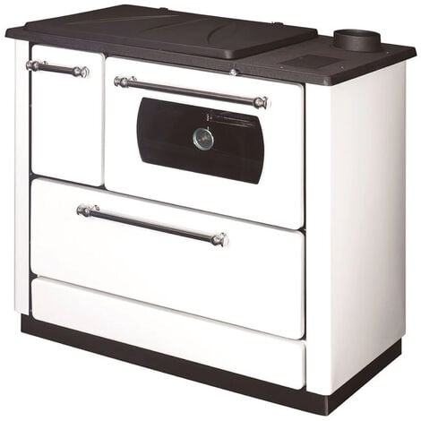 Cocina de leña con horno Versi Sannover 7 kW Negro