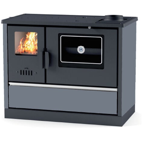 Cocina de leña con horno Versi Sannover 8 kW Negro