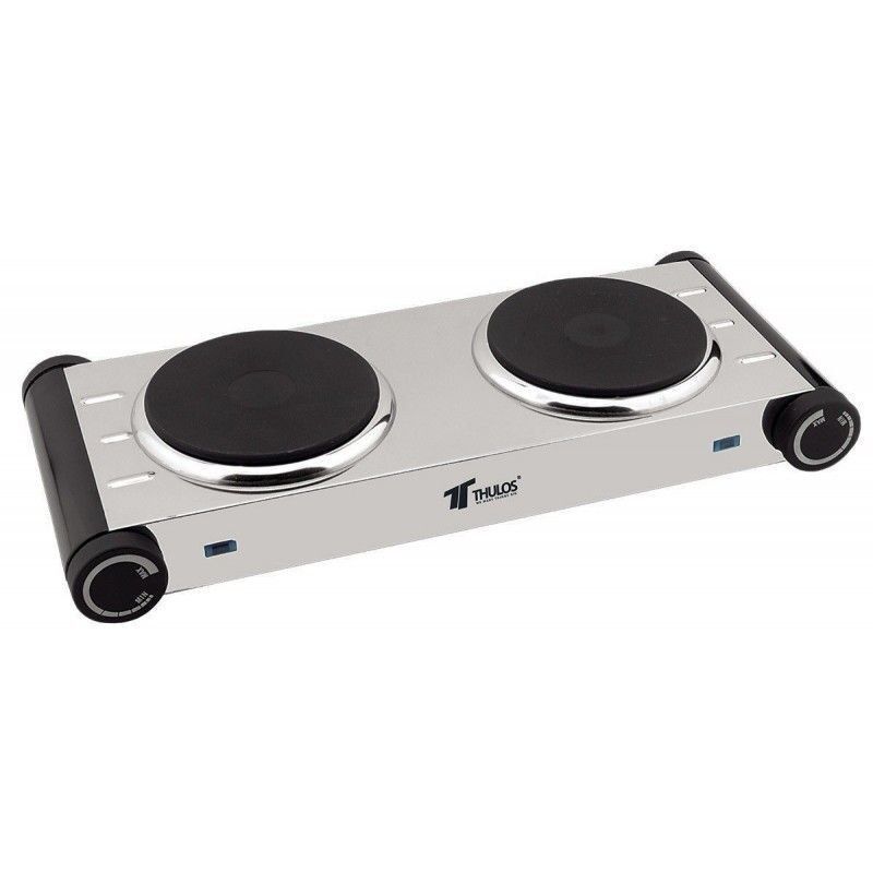 

Cocina eléctrica 2 quemadores inoxidable 50x29 cm