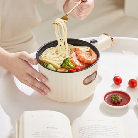 [Cocina eléctrica compacta] Minicocina eléctrica con revestimiento antiadherente para estudiantes, capacidad de 1000 g, ABS/plástico/PP, con cable estadounidense.