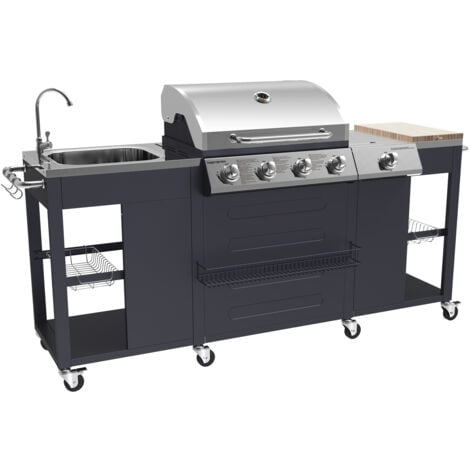 HAPPY GARDEN Cocina exterior TEXAS 4+1 quemadores