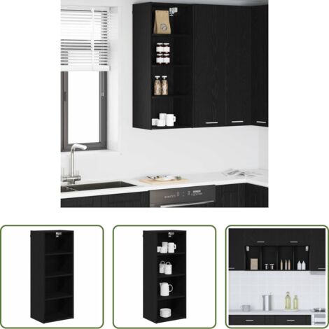 Cocina moderna -  Mueble colgante Roble Negro 40 x 29,5 x 100 cm