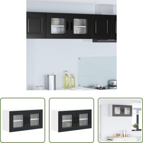 Cocina moderna -  Mueble de Cocina Kalmar Negro 80 x 31 x 40 cm