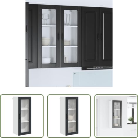 Cocina moderna -  Mueble de Cocina Negro 40 x 31 x 100 cm Madera de ingeniería