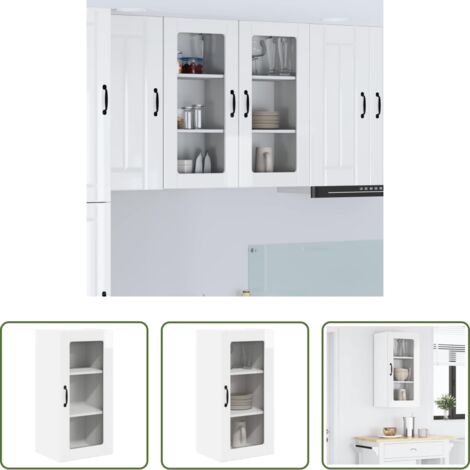 Cocina -  Mueble de Cocina brillante 40 x 31 x 80 cm Madera de ingeniería