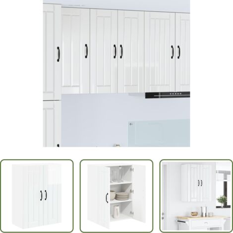 Cocina -  Mueble de Cocina brillante 60 x 31 x 80 cm Madera de ingeniería
