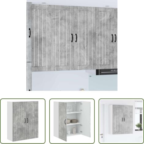 Cocina -  Mueble de Cocina Gris Concreto 80 x 31 x 100 cm