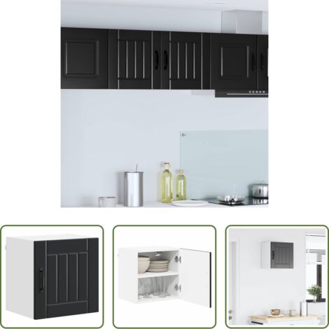 Cocina -  Mueble de Cocina Negro 40 x 31 x 40 cm Madera de ingeniería
