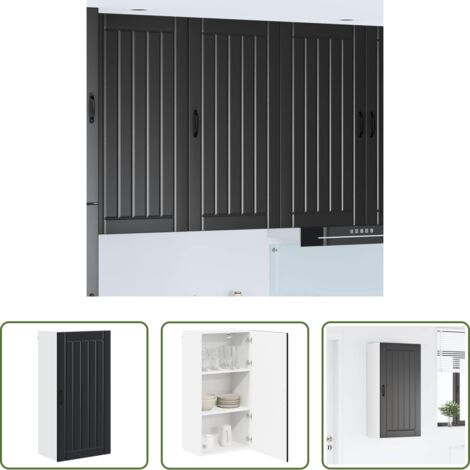 Cocina -  Mueble de Cocina Negro 50 x 31 x 100 cm Madera de ingeniería