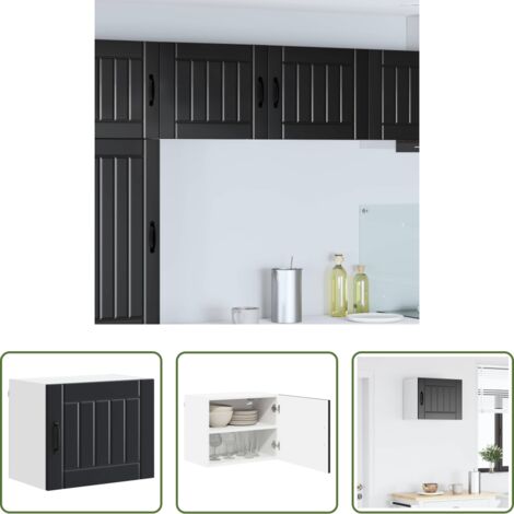 Cocina -  Mueble de Cocina Negro 50 x 31 x 40 cm Madera de ingeniería