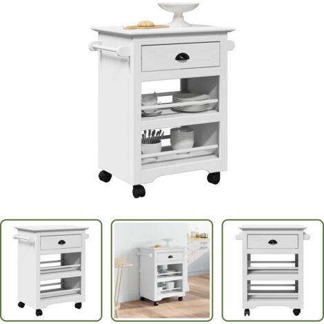 Cocina organizada -  Carrito de cocina BODO blanco 67,5x45x80 cm