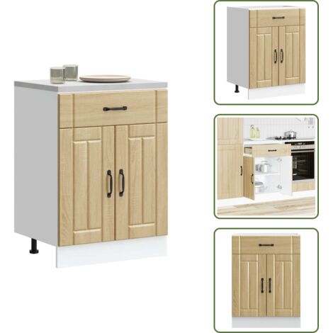 Cocina organizada - vidaXL Mueble bajo de cocina Lucca roble sonoma - Muebles de cocina