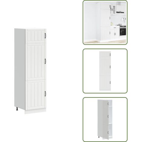 Cocina organizada - vidaXL Mueble de cocina Lucca de madera contrachapada blanca - Muebles de madera contrachapada