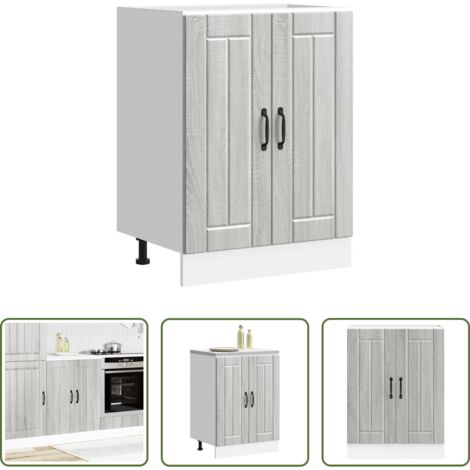 Cocina -  Panel para lavavajillas Lucca madera contrachapada sonoma gris