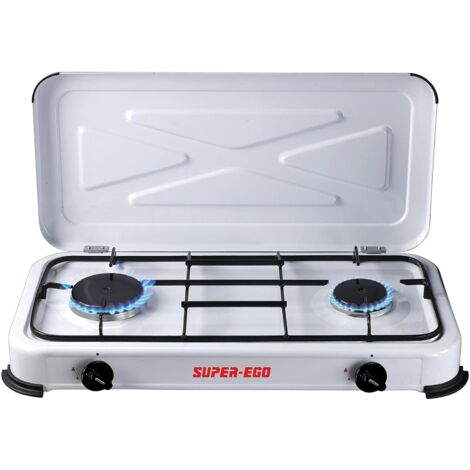 Cocina portátil gas 2 fuegos Super Ego SEH024800