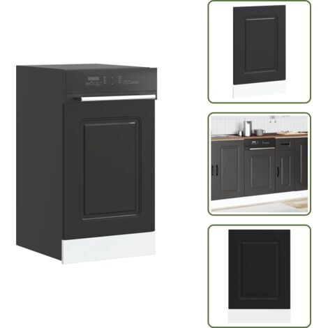 Cocina - vidaXL Panel para lavavajillas Kalmar negra 45x1,5x67 cm - Armario para lavavajillas
