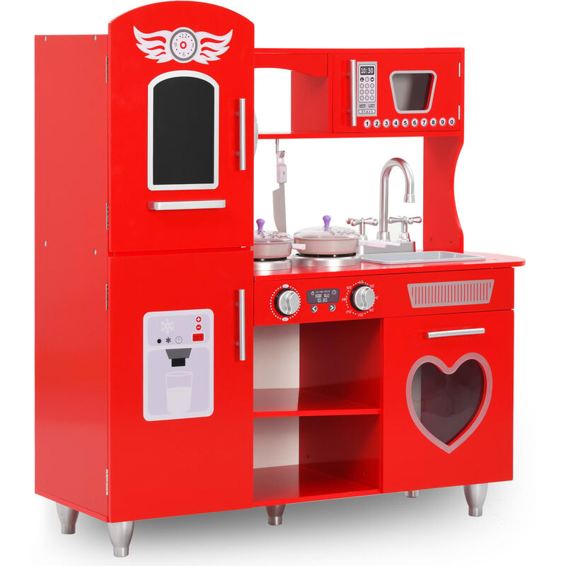 

vidaXL Cocinita de juguete MDF roja 80x31x89 cm - Rojo