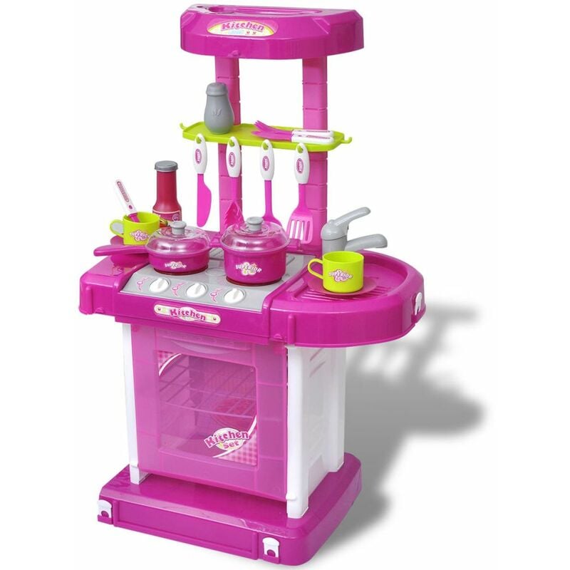 

Cocinita de juguete para ninos con efectos de luz y sonido rosa